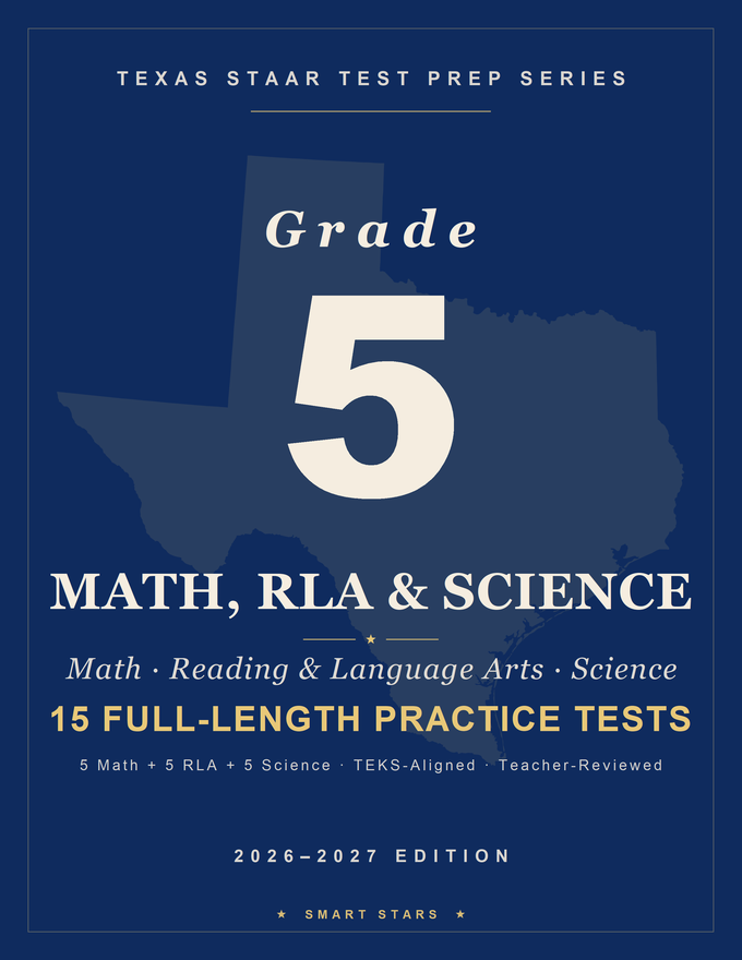 Texas STAAR Grade 5 Math & English & Science Practice Tests