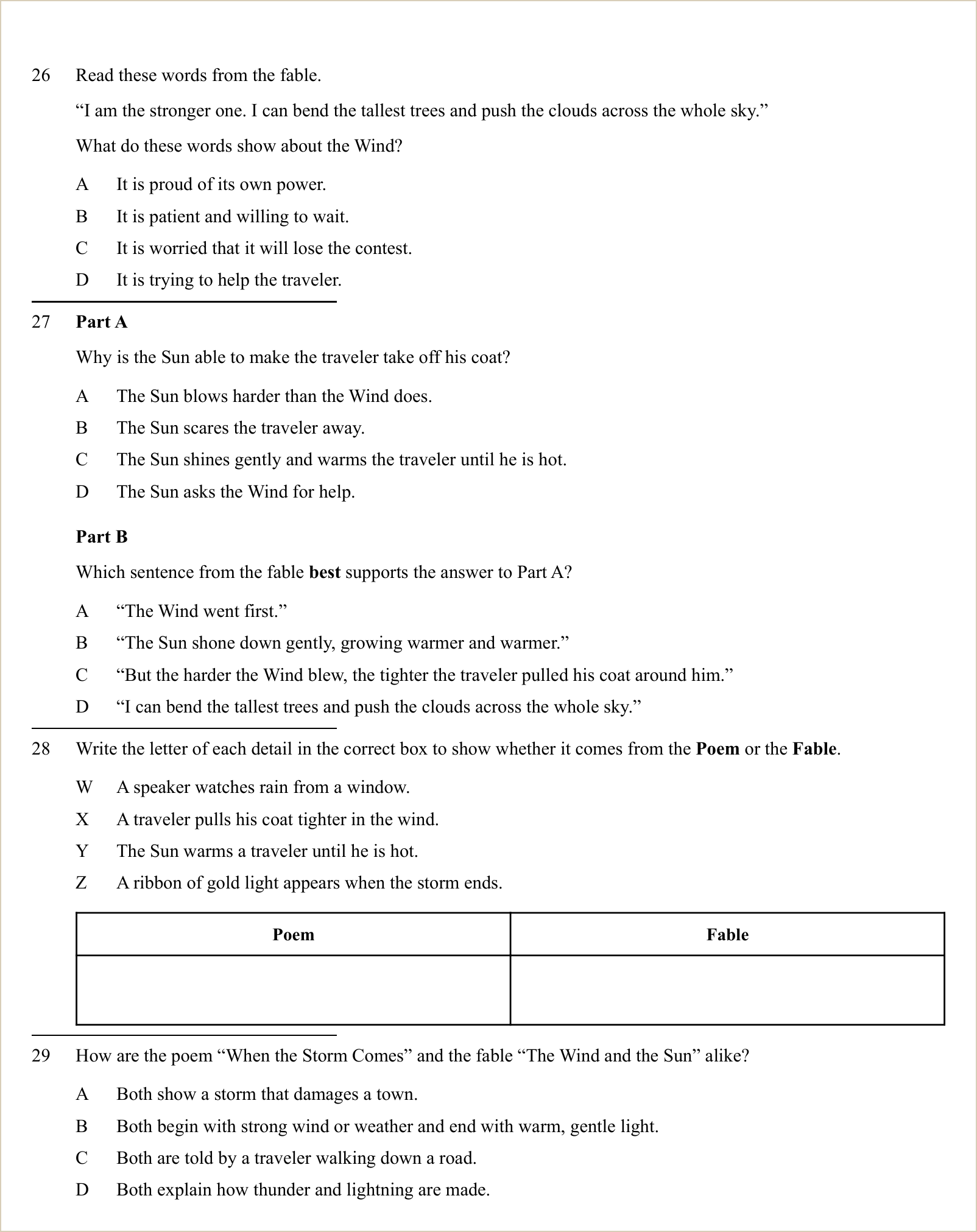 A full question page from Practice Test 1