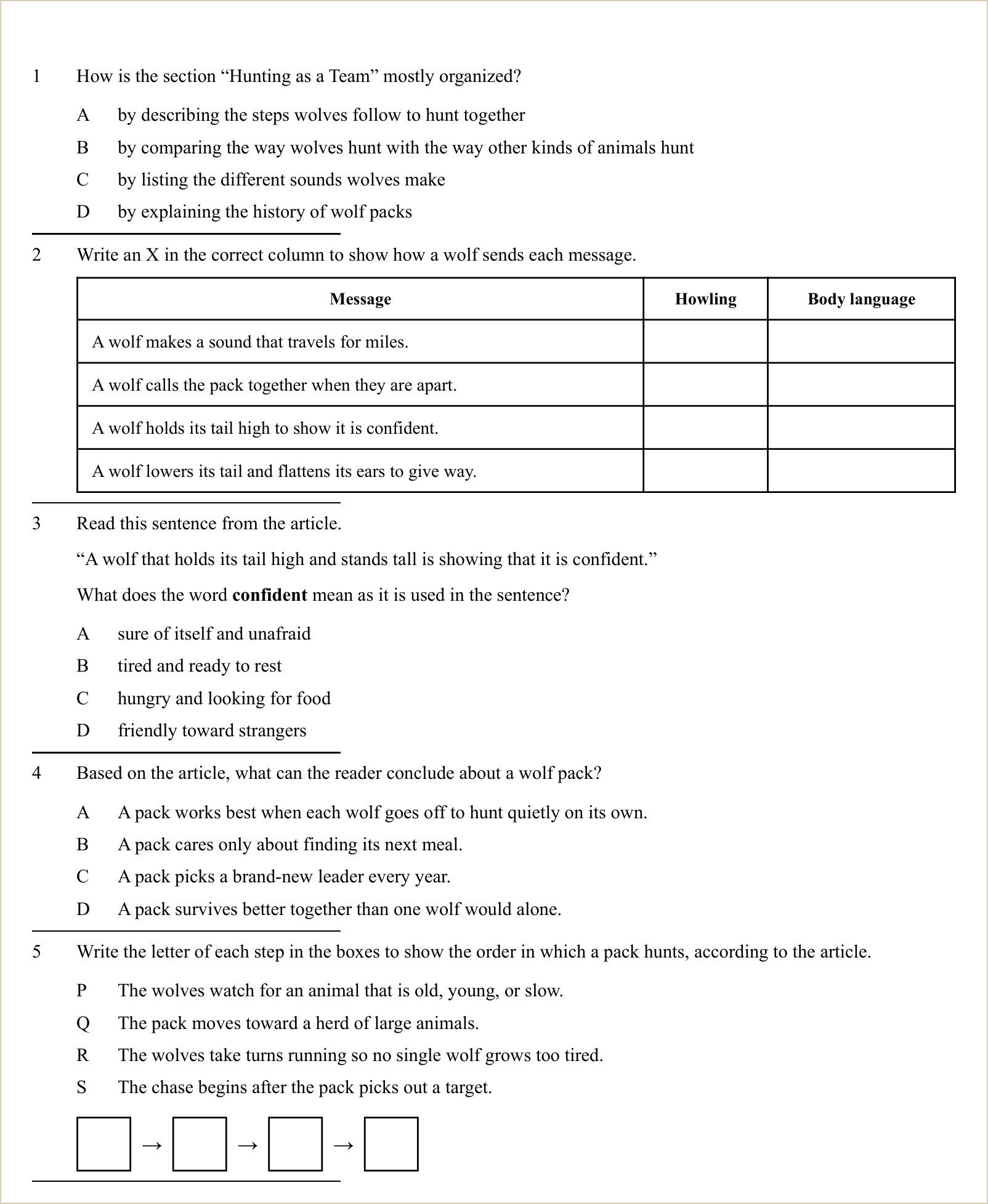 A full question page from Practice Test 1