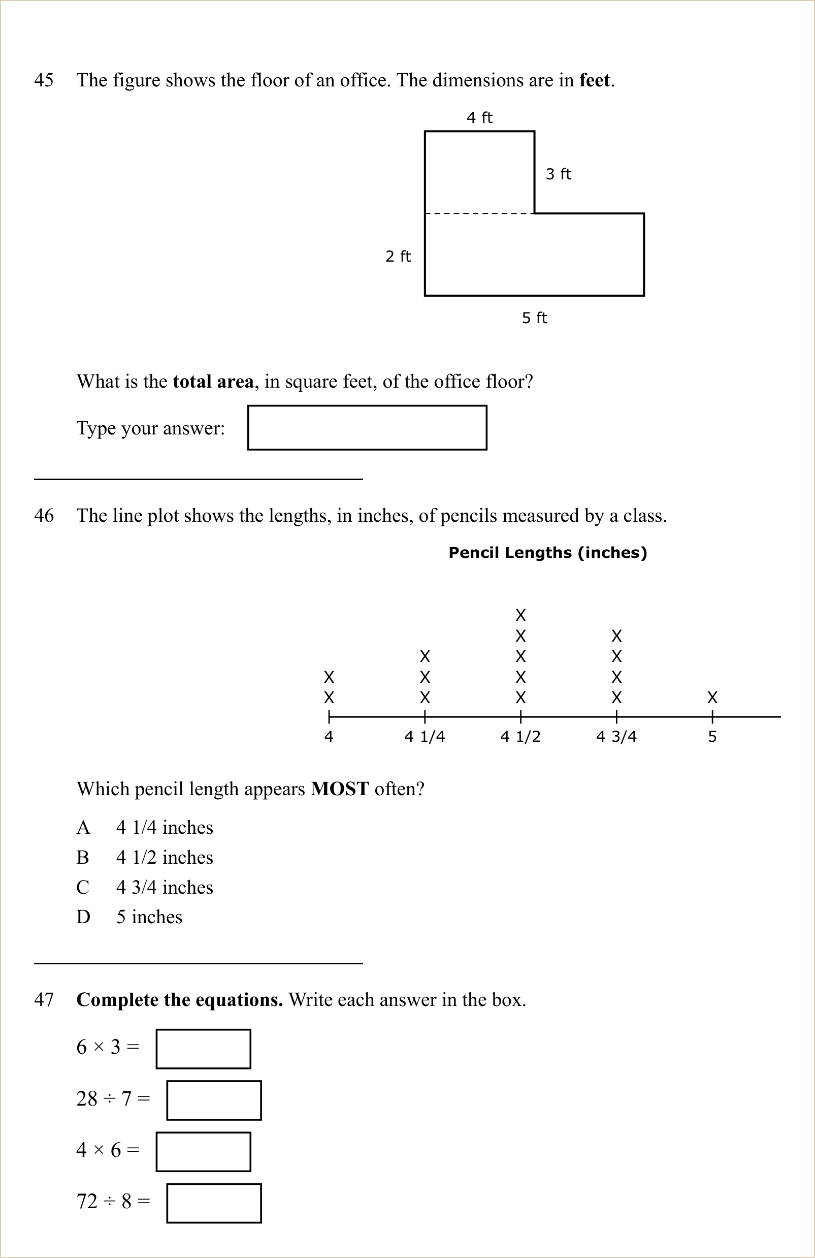 A full question page from Practice Test 1