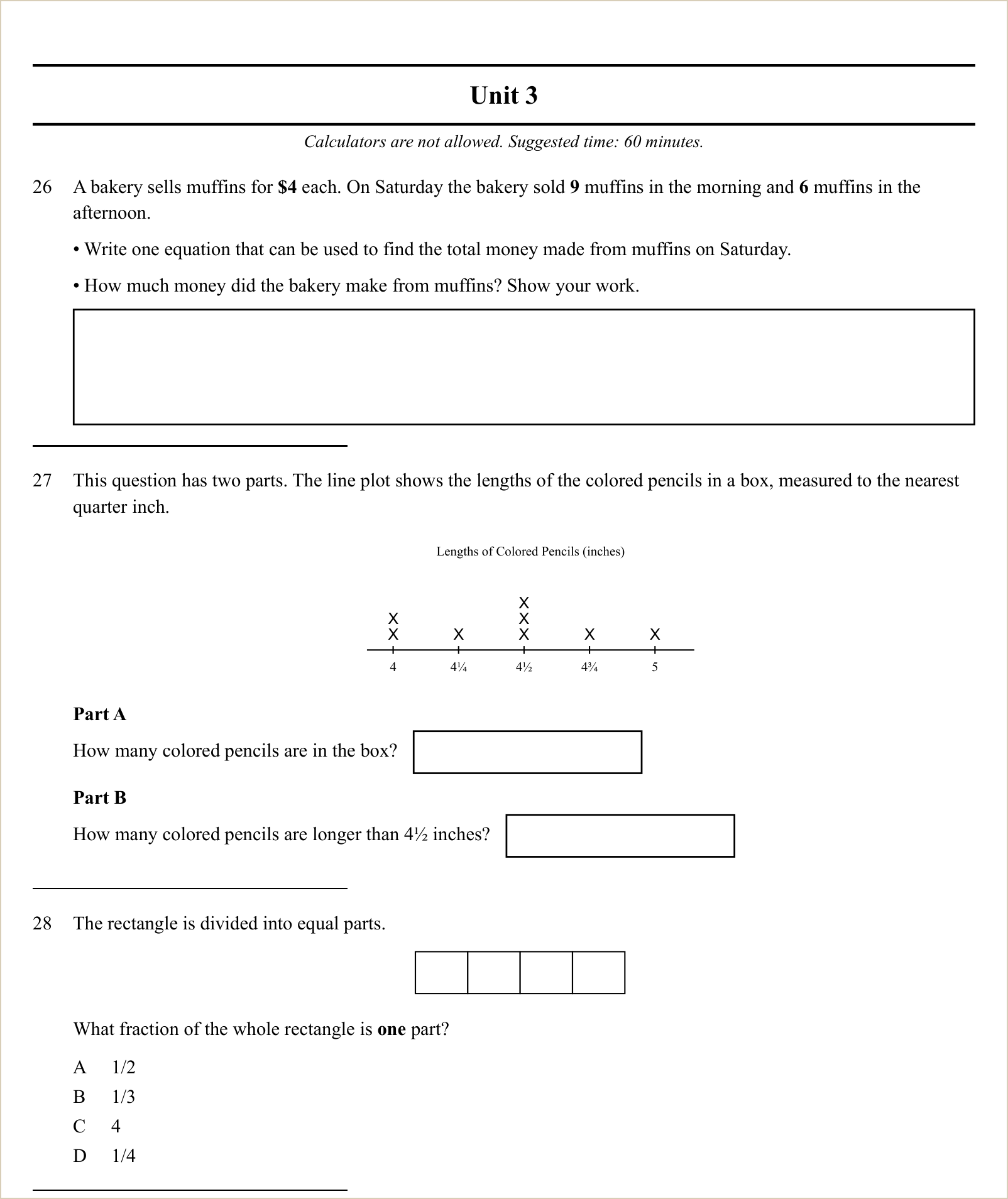 A full question page from Practice Test 1