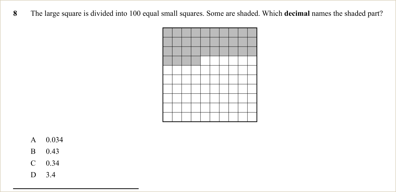 A second question and its figure, shown large