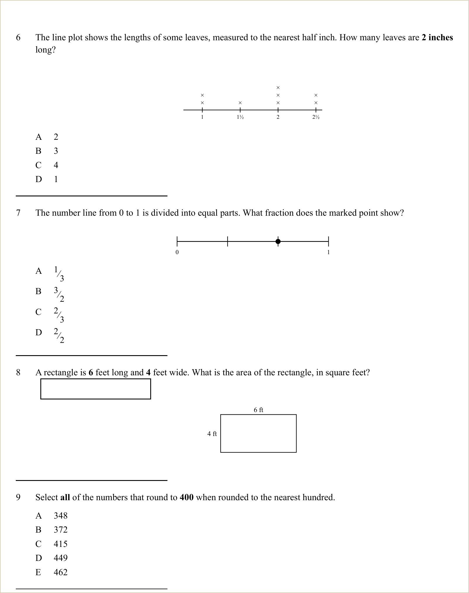 A full question page from Practice Test 1