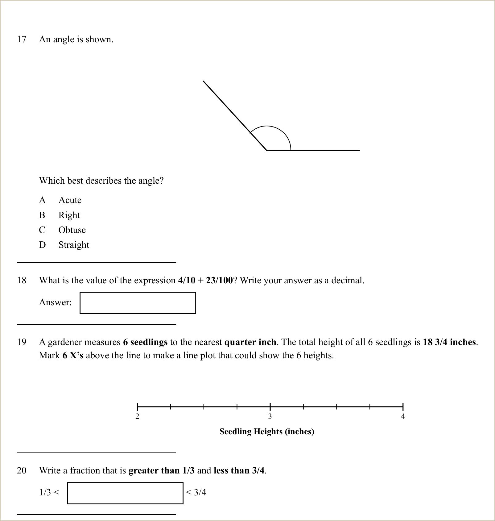 A full question page from Practice Test 1