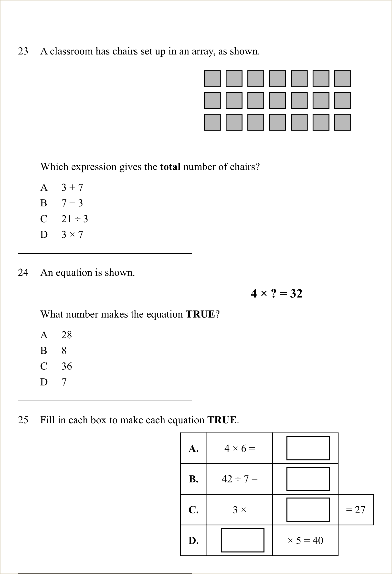 A full question page from Practice Test 1