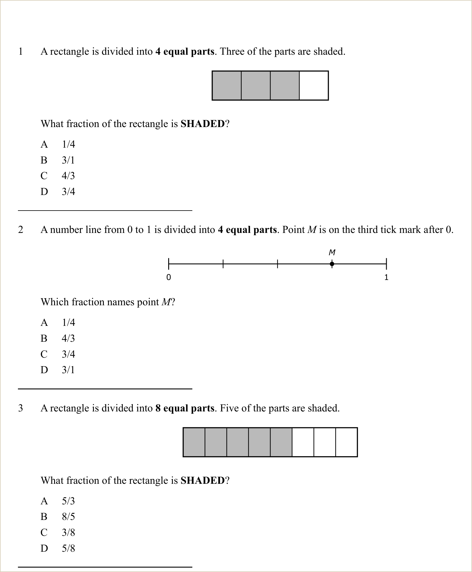 A full question page from a later practice test