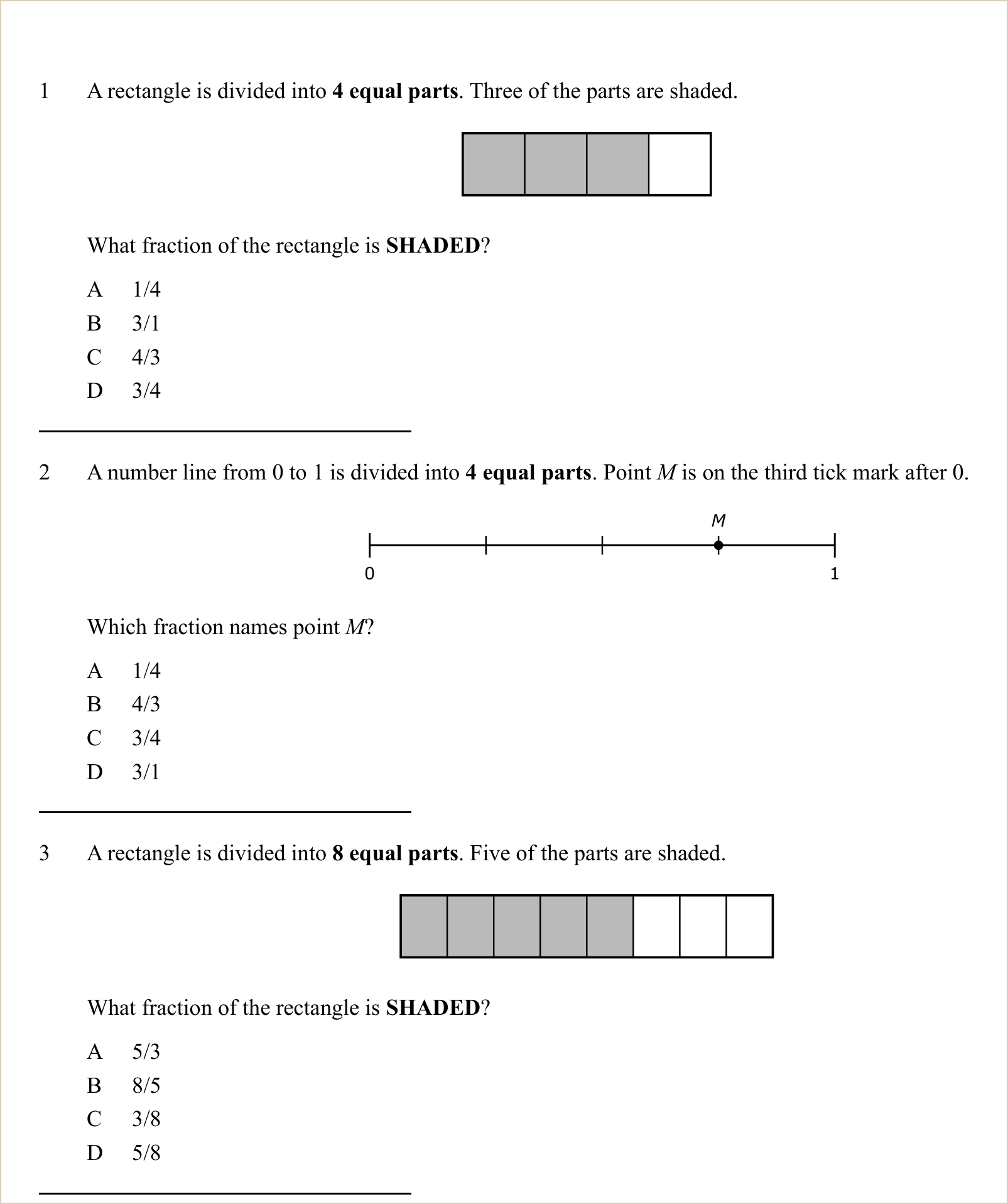 A full question page from a later practice test