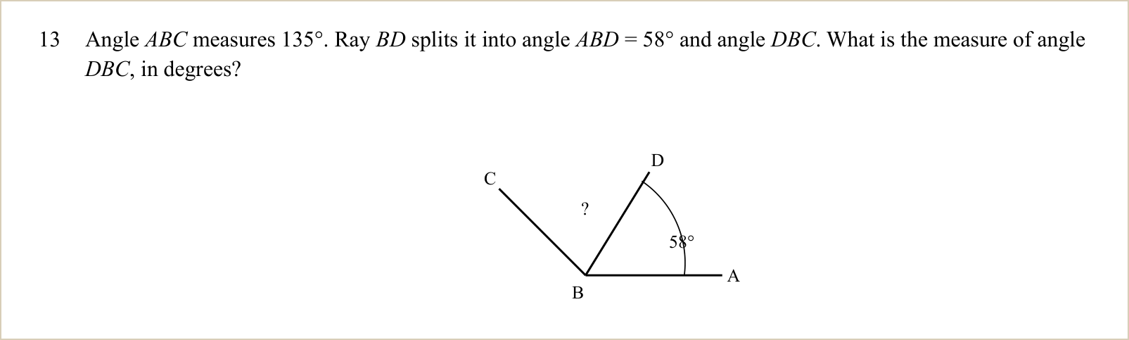 A question and its figure, shown large
