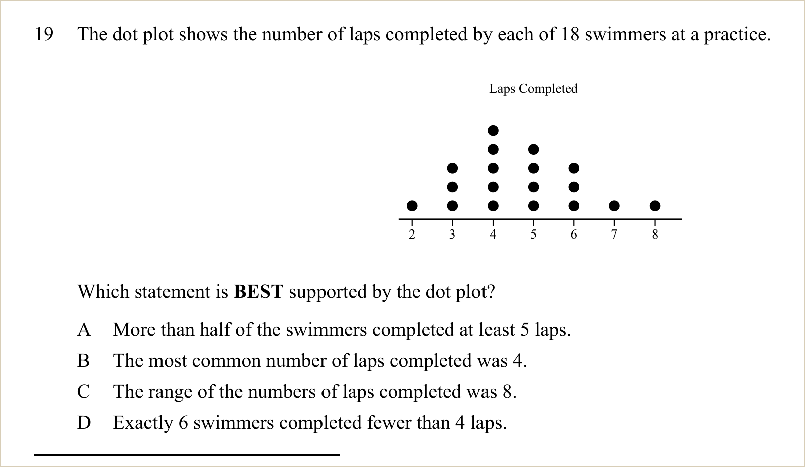 A question and its figure from Texas STAAR Grade 6 Math Practice Tests